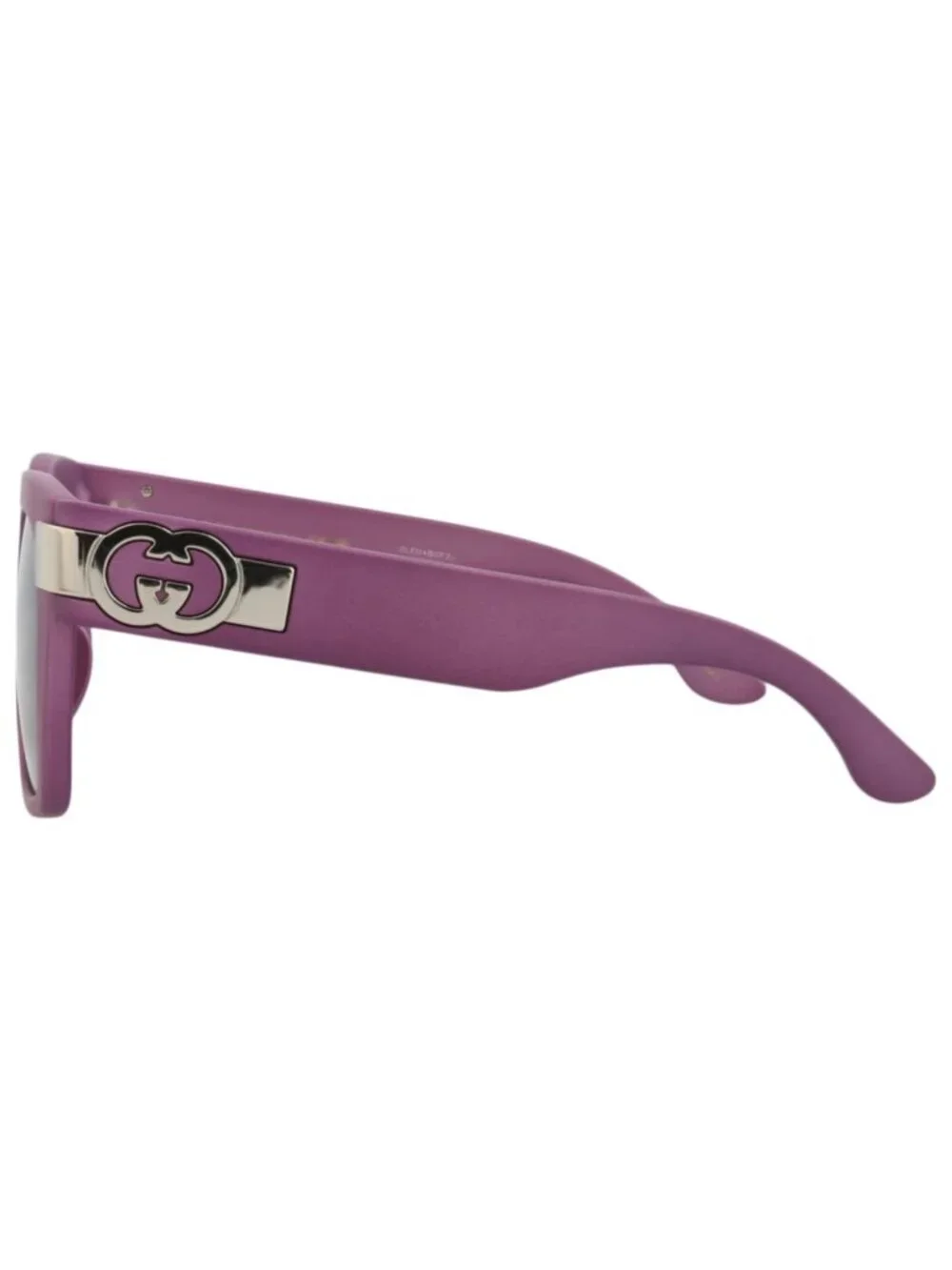 New Gucci Women's Sunglasses Square Rectangle Injection Frame Violet Violet